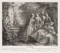 KG 12906
<br/>
De vier dagdelen: Middag.
<br/>
<em>Larmessin, Nicolas IV de (1684-1756)</em>